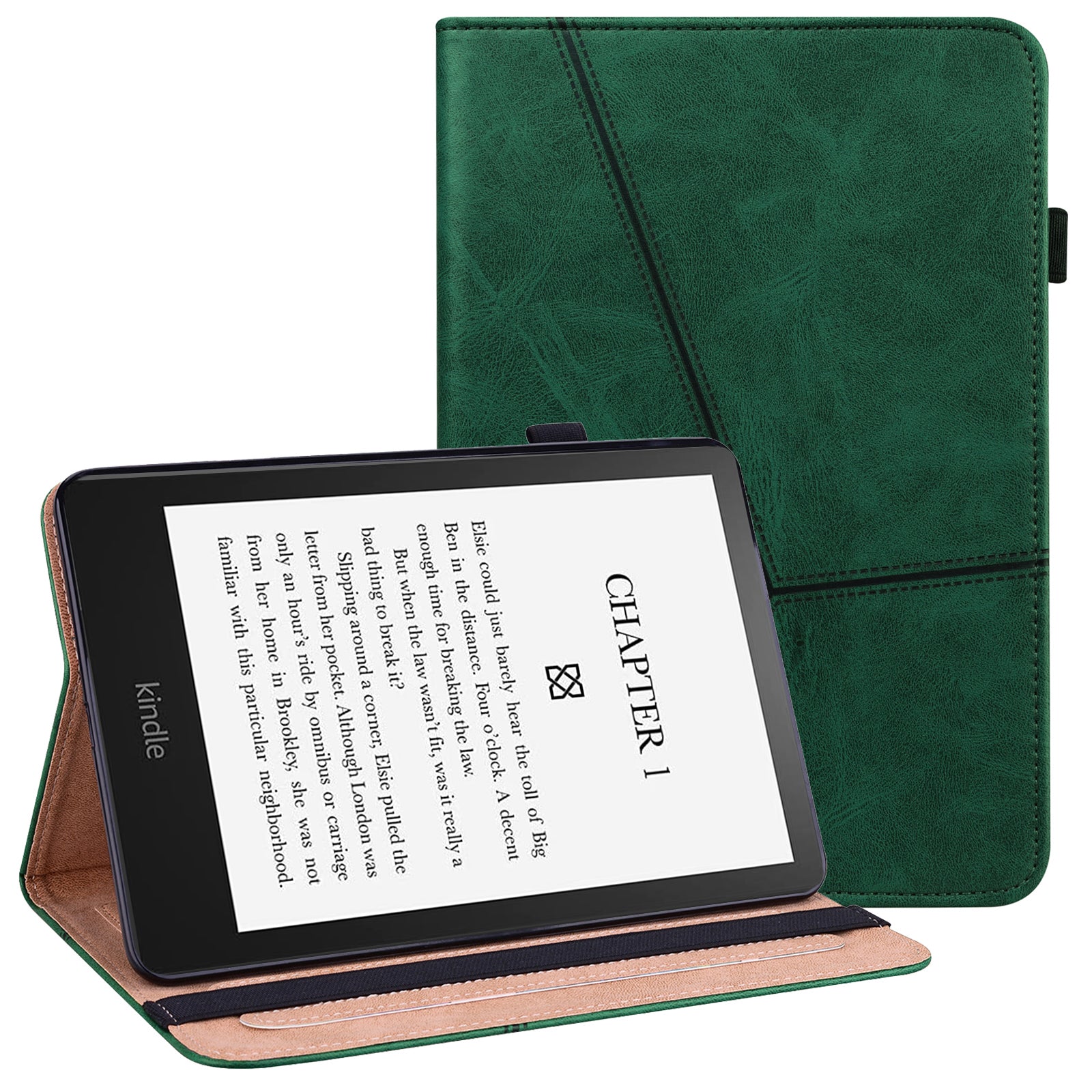 For Amazon Kindle Paperwhite (2024) Case PU Leather Line Imprinted Cover with Elastic Band For Amazon Kindle Paperwhite (2024) Case PU Leather Line Imprinted Cover with Elastic Band